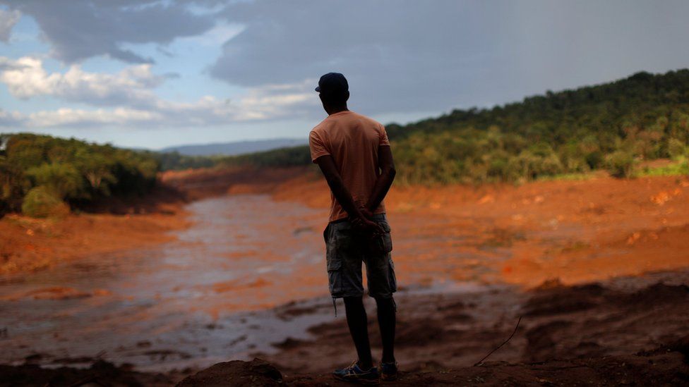 Lama da barragem que estourou em Brumadinho. Foto: Reuters